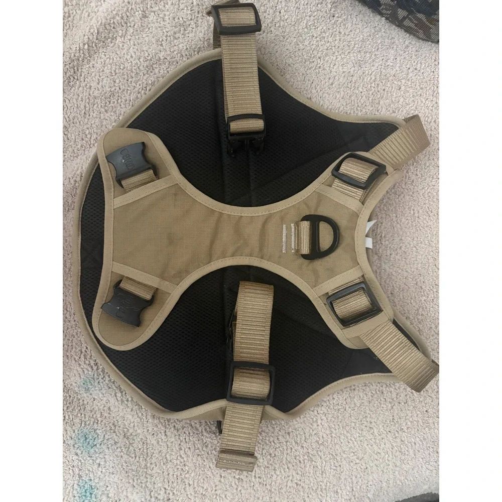 KONG Tactical Dog Harness Tan Ripstop Mesh XL Large Breed Heavy Duty Vest